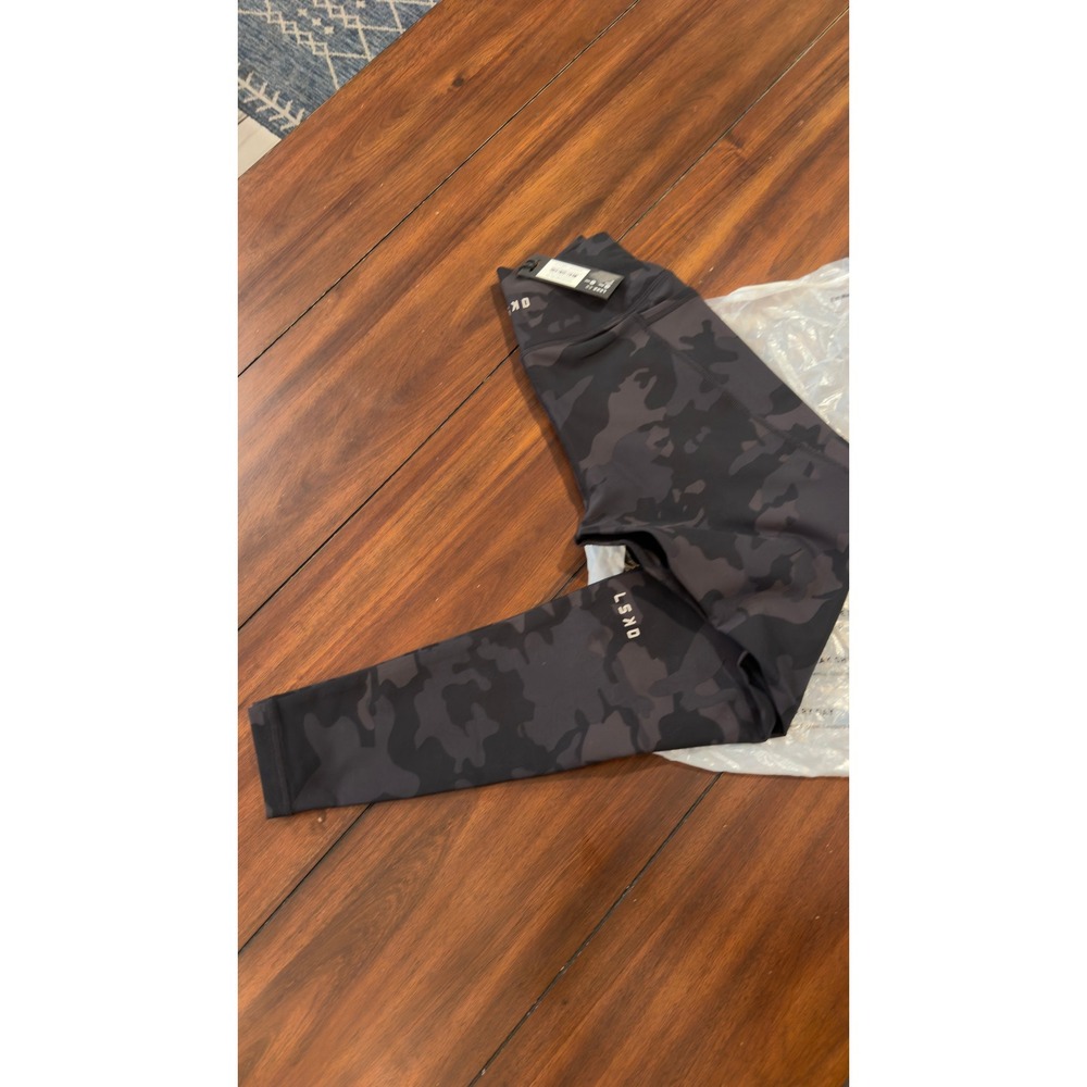 LSKD Fusion Full Length Tight Black Camo High Waisted Leggings WTGH0008P 2XS NWT - Picture 12 of 16
